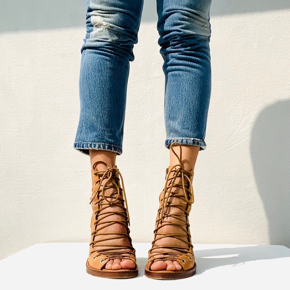 Ann Demuelemeester Tan Lace Up Sandal Boot 39 or 9 - Picture 11 of 15